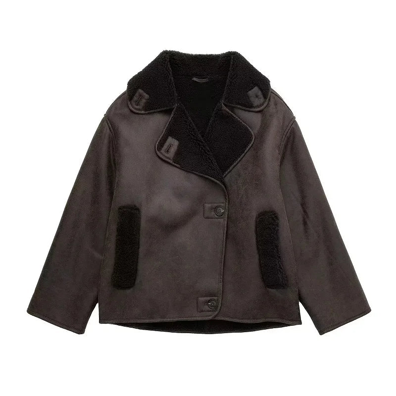 Veste d'Hiver Chic pour Femmes | Chaude et Élégante avec Intérieur en Peluche