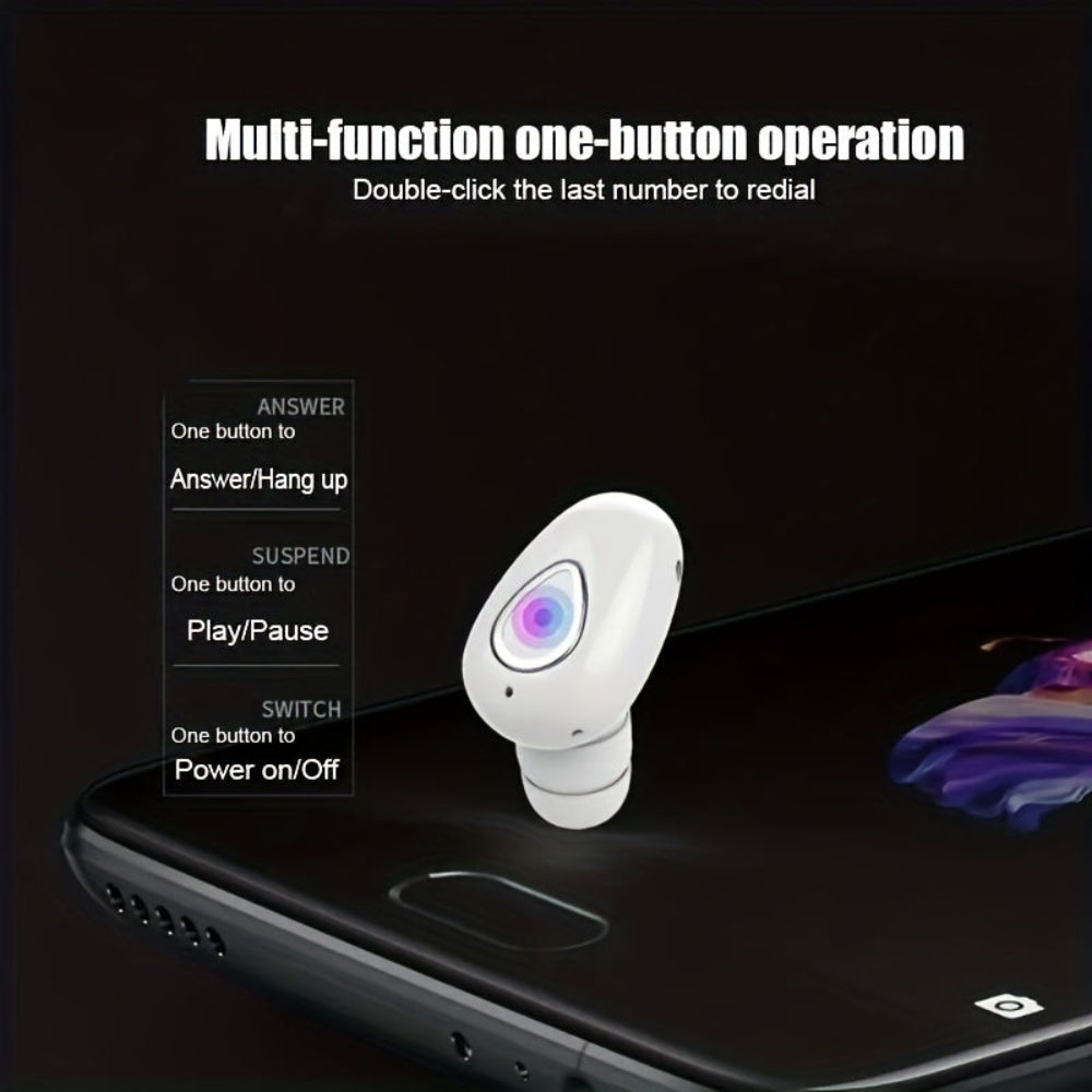Écouteur Bluetooth Compact pour Appels Clairs | Confort Optimal et Design Discret