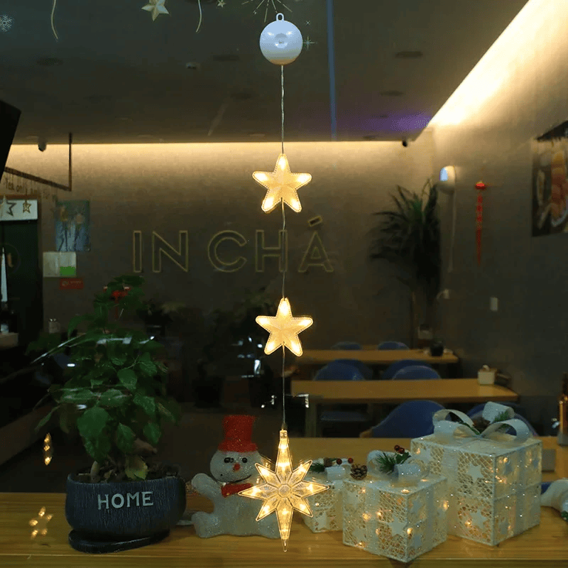 Lampe LED Flocon de Neige | Décoration Scintillante pour Noël