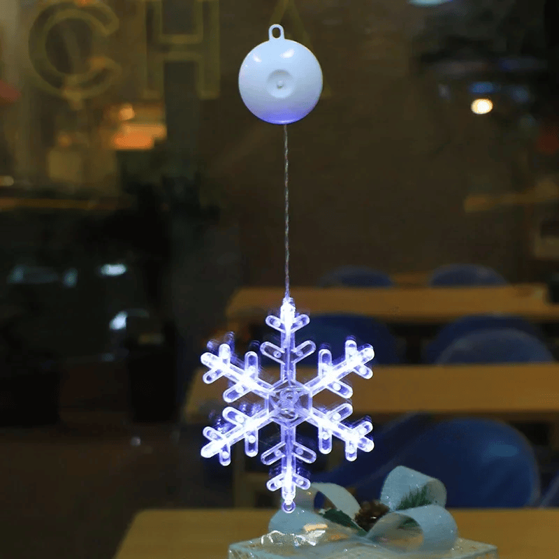 Lampe LED Flocon de Neige | Décoration Scintillante pour Noël