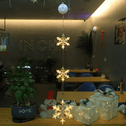 Lampe LED Flocon de Neige | Décoration Scintillante pour Noël