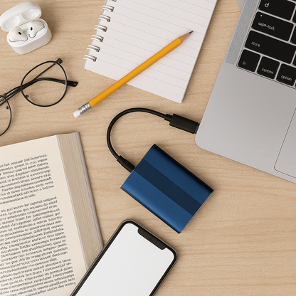 Disque Dur Externe SSD USB-C | Transferts Rapides et Design Compact