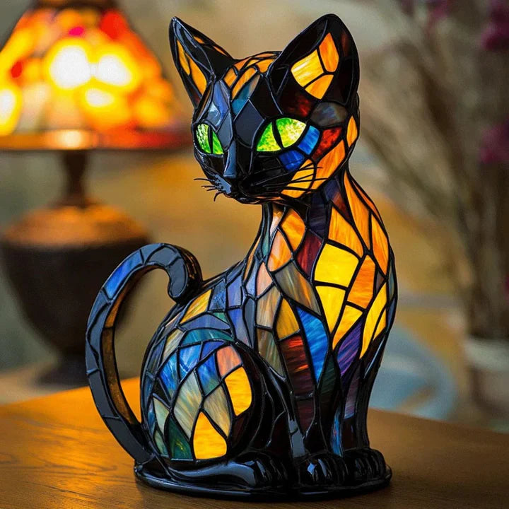 Lampe de Table en Verre Coloré | Ambiance Chaleureuse et Design Artistique
