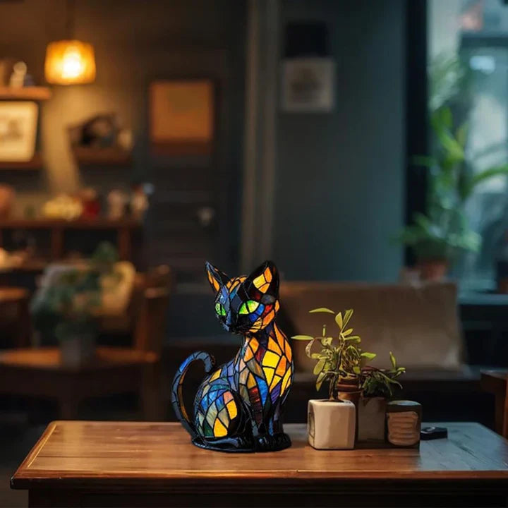 Lampe de Table en Verre Coloré | Ambiance Chaleureuse et Design Artistique