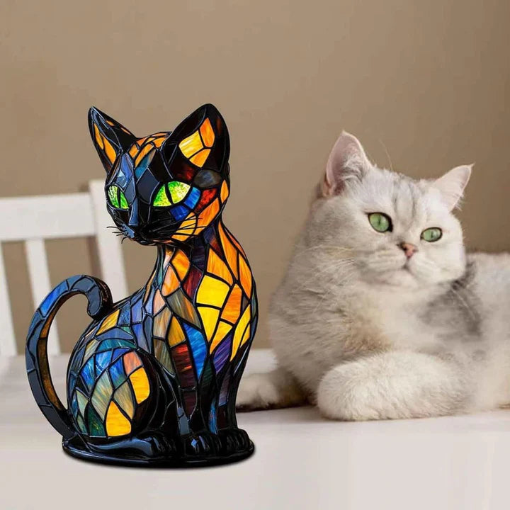 Lampe de Table en Verre Coloré | Ambiance Chaleureuse et Design Artistique