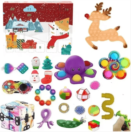 Calendrier de l'Avent en Jouets Sensoriels | 24 Surprises Festives et Apaisantes