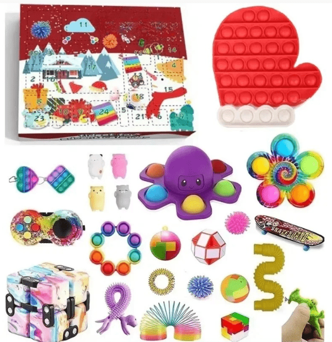 Calendrier de l'Avent en Jouets Sensoriels | 24 Surprises Festives et Apaisantes