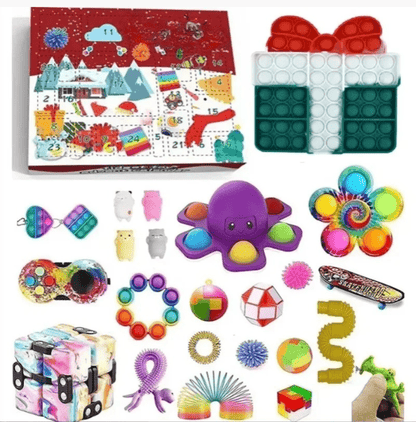 Calendrier de l'Avent en Jouets Sensoriels | 24 Surprises Festives et Apaisantes
