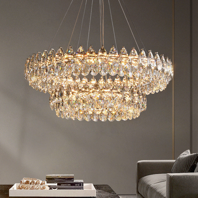 Lustre en Cristal Contemporain | Éclat et Raffinement pour Intérieur