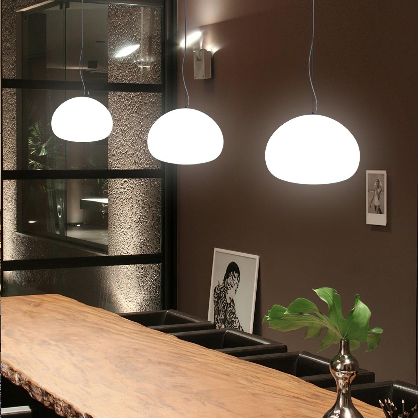 Suspension Luminaire en Verre | Ambiance Chaleureuse et Élégante