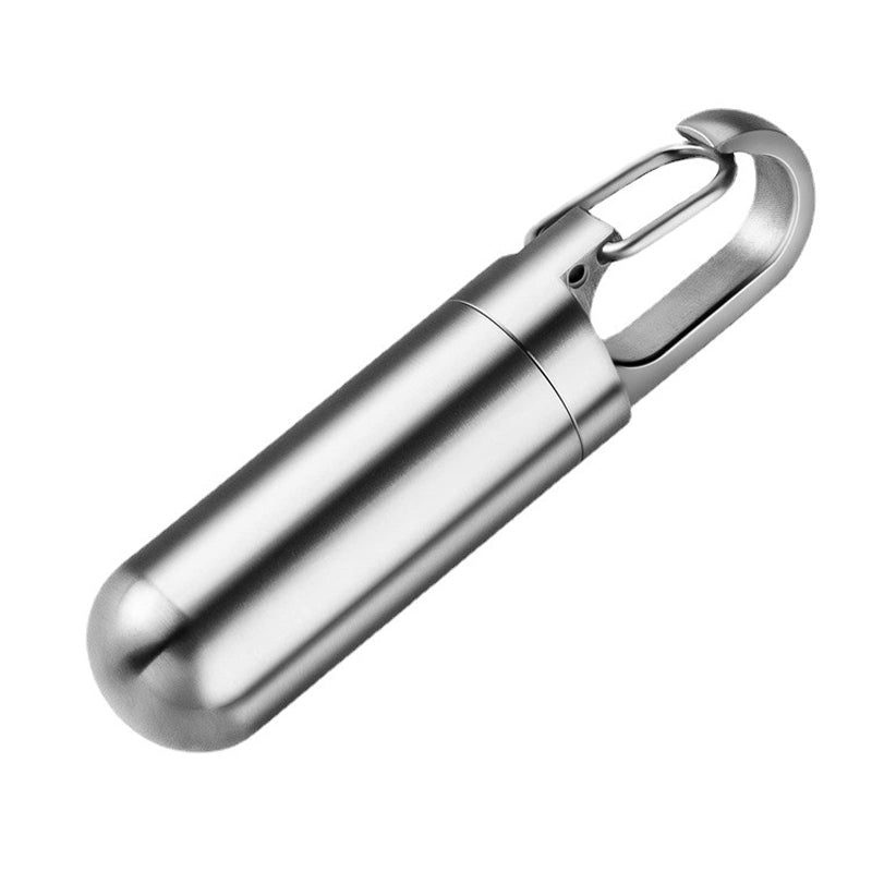 Organisateur de Pilules Étanche en Acier | Compact et Sûr pour Médicaments Quotidiens