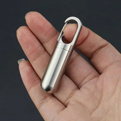 Organisateur de Pilules Étanche en Acier | Compact et Sûr pour Médicaments Quotidiens