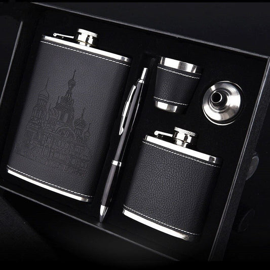 Flacon à Whisky en Acier Inoxydable | Ensemble Portable et Élégant pour Voyages