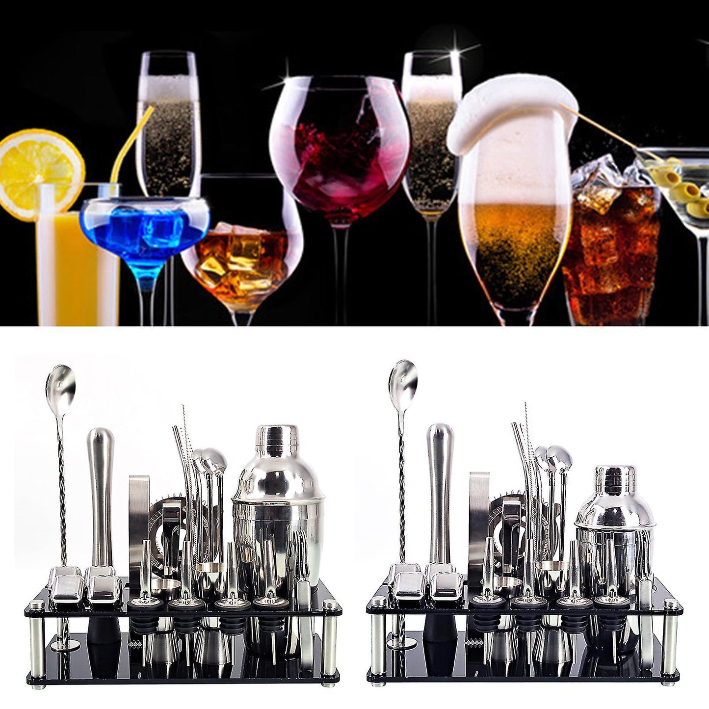 Ensemble de Shakers à Cocktail Professionnel | Matériau Durable et Élégant