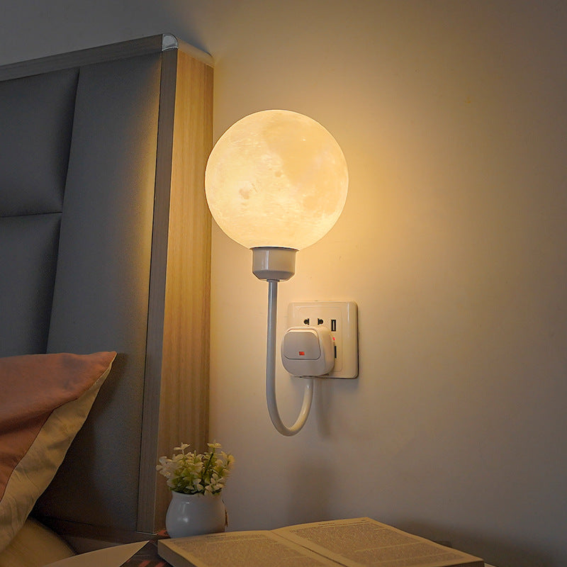 Applique Murale Lune à Brancher | Éclairage Apaisant et Design Élégant