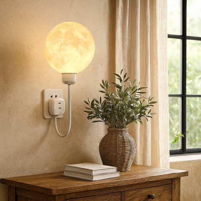 Applique Murale Lune à Brancher | Éclairage Apaisant et Design Élégant