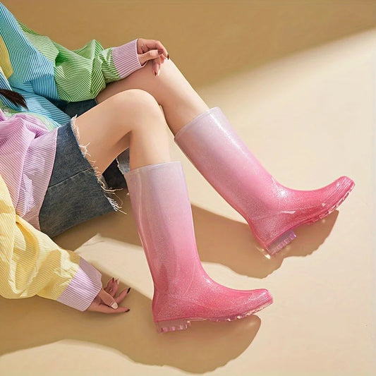 Bottes de Pluie Femme | Design Dégradé et Antidérapant