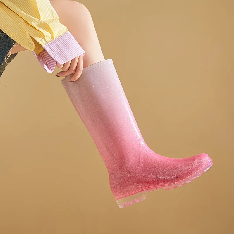 Bottes de Pluie Femme | Design Dégradé et Antidérapant