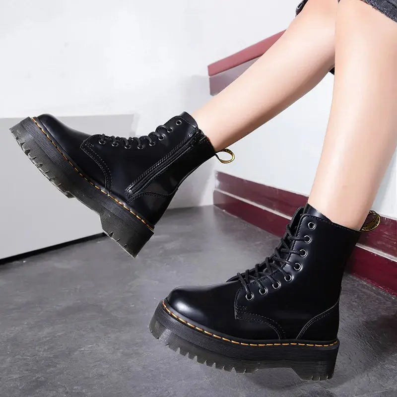 Bottes à Plateforme Confortables | Style Urbain et Semelle Épaisse
