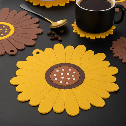 Tapis de Table Résistant à la Chaleur | Design Tournesol et Antidérapant