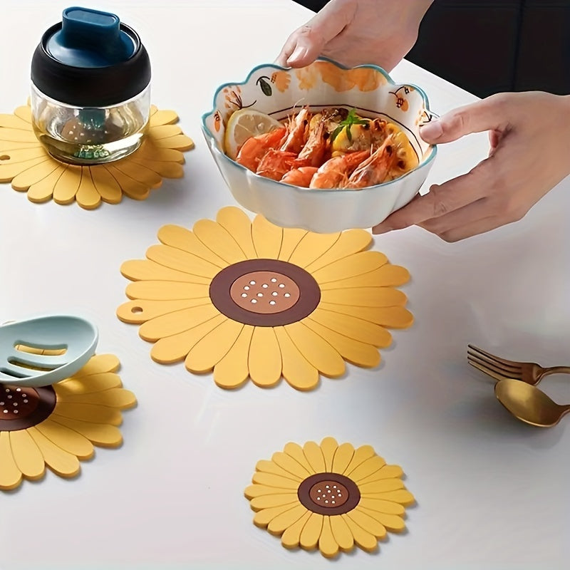 Tapis de Table Résistant à la Chaleur | Design Tournesol et Antidérapant