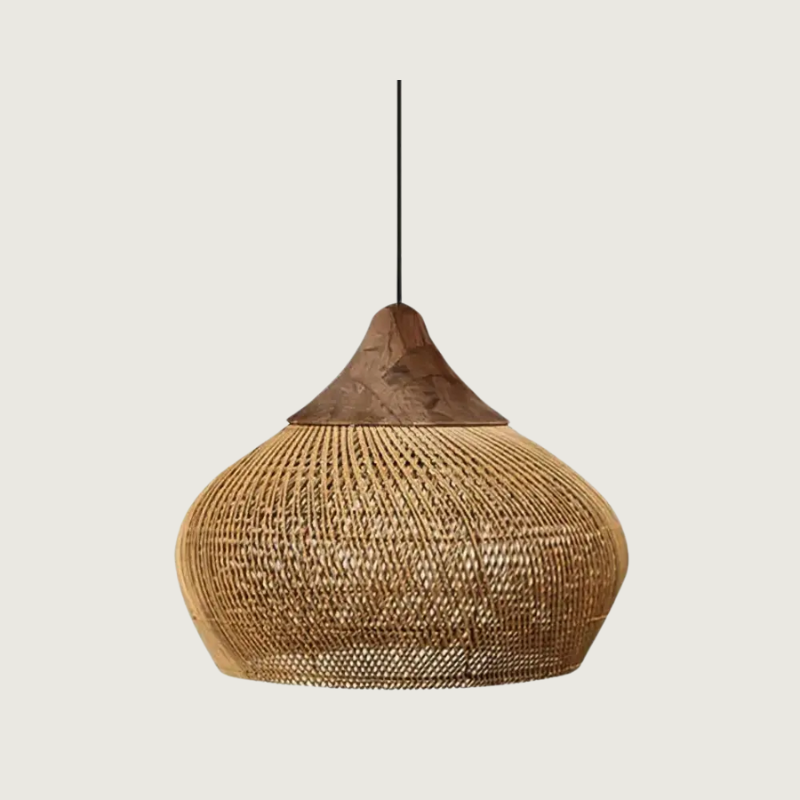 Luminaire en Rotin Artisanal | Design Boho et Éclairage Ambiant