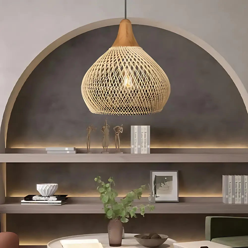 Luminaire en Rotin Artisanal | Design Boho et Éclairage Ambiant