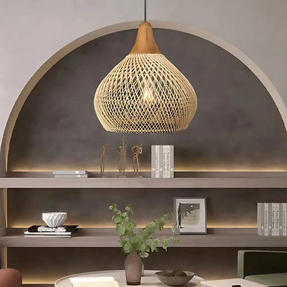Luminaire en Rotin Artisanal | Design Boho et Éclairage Ambiant