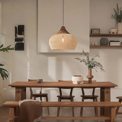 Luminaire en Rotin Artisanal | Design Boho et Éclairage Ambiant