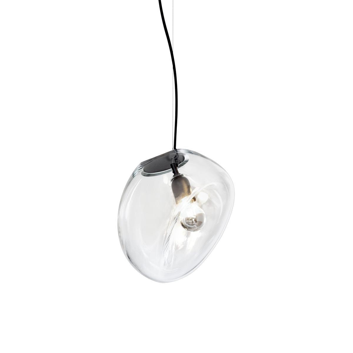 Lampe Plafonnier en Verre Soufflé | Design Épuré et Atmosphère Sereine