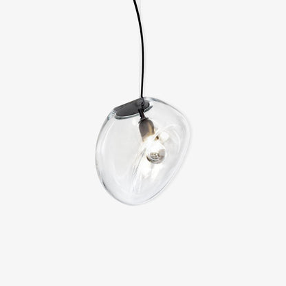Lampe Plafonnier en Verre Soufflé | Design Épuré et Atmosphère Sereine