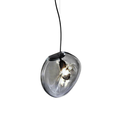 Lampe Plafonnier en Verre Soufflé | Design Épuré et Atmosphère Sereine