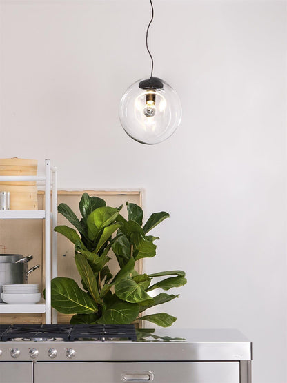 Lampe Plafonnier en Verre Soufflé | Design Épuré et Atmosphère Sereine