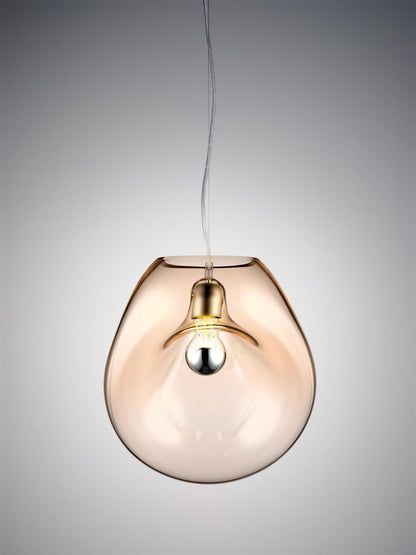 Lampe Plafonnier en Verre Soufflé | Design Épuré et Atmosphère Sereine
