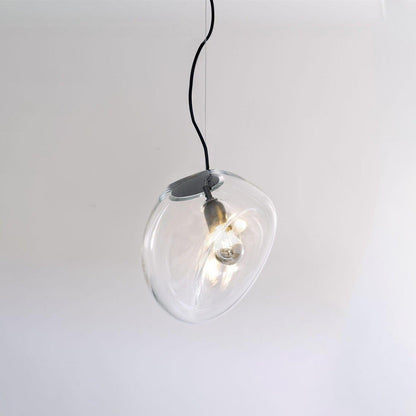 Lampe Plafonnier en Verre Soufflé | Design Épuré et Atmosphère Sereine