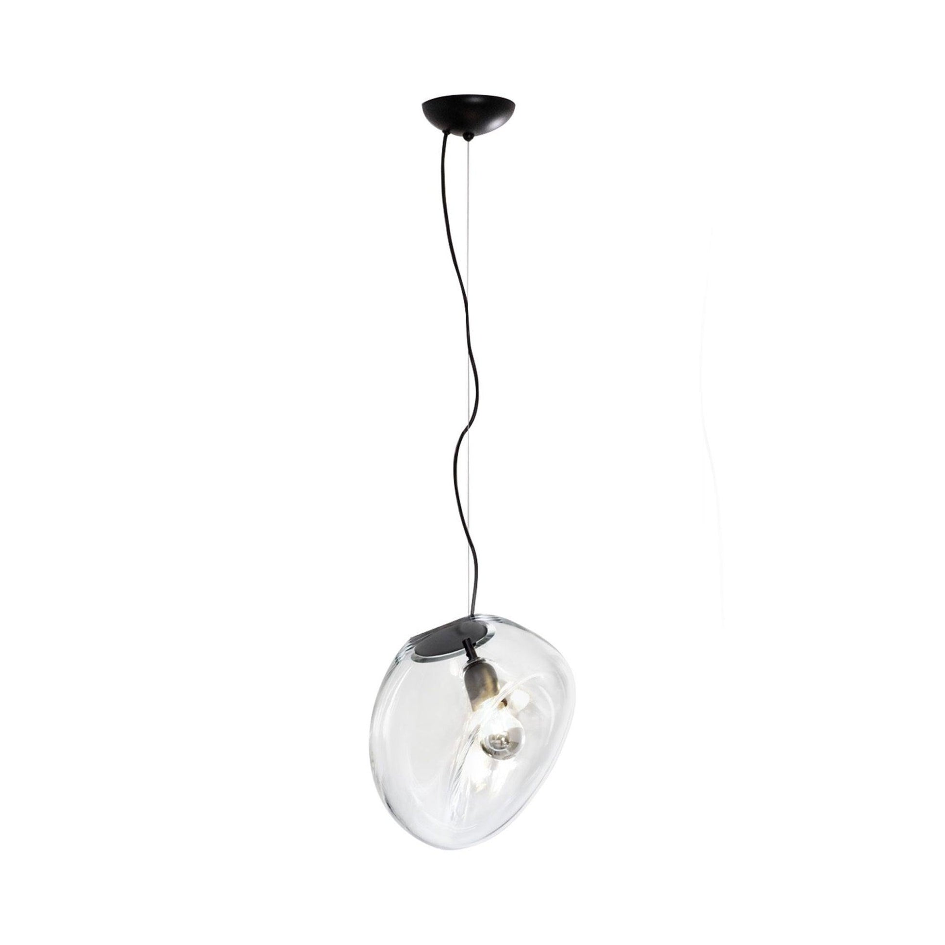 Lampe Plafonnier en Verre Soufflé | Design Épuré et Atmosphère Sereine