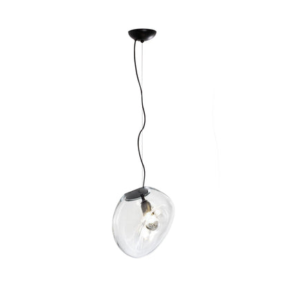Lampe Plafonnier en Verre Soufflé | Design Épuré et Atmosphère Sereine