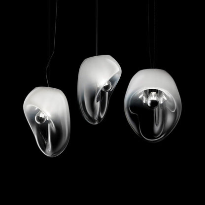 Lampe Plafonnier en Verre Soufflé | Design Épuré et Atmosphère Sereine