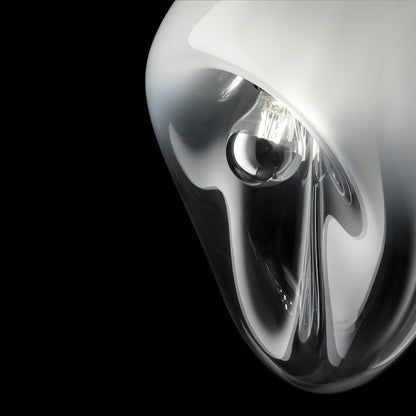 Lampe Plafonnier en Verre Soufflé | Design Épuré et Atmosphère Sereine