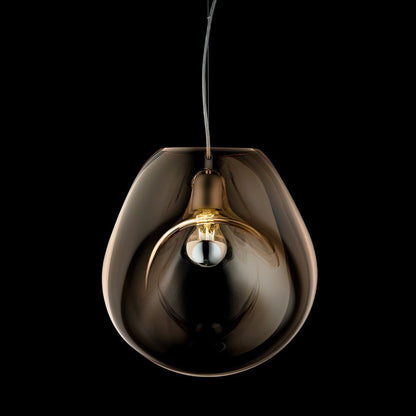 Lampe Plafonnier en Verre Soufflé | Design Épuré et Atmosphère Sereine