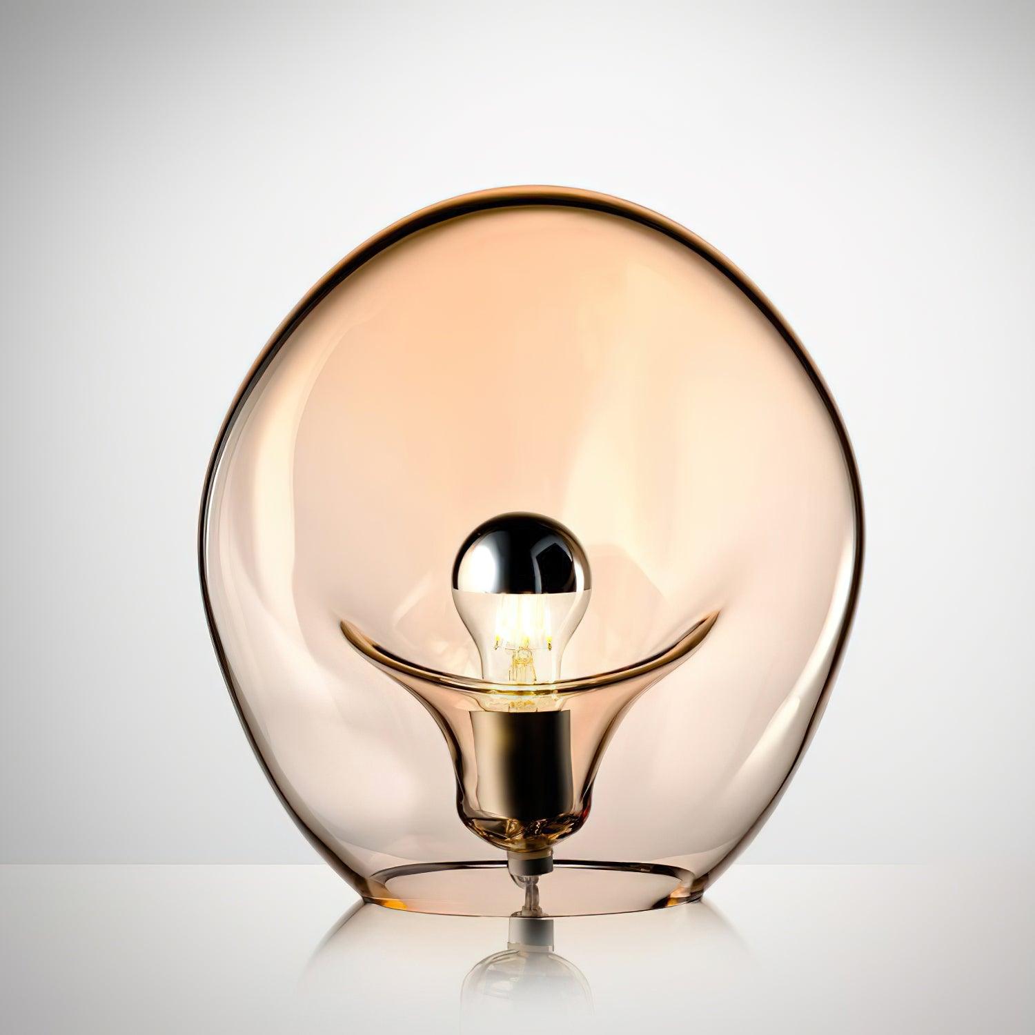 Lampe Plafonnier en Verre Soufflé | Design Épuré et Atmosphère Sereine