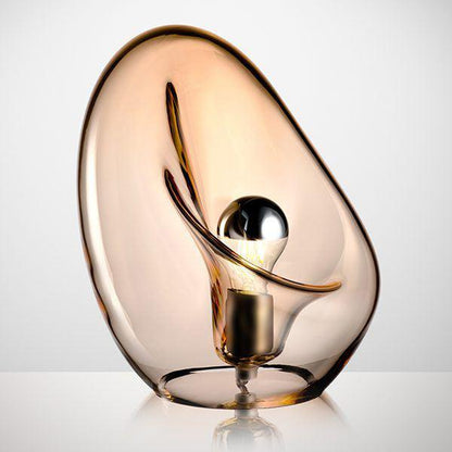 Lampe Plafonnier en Verre Soufflé | Design Épuré et Atmosphère Sereine