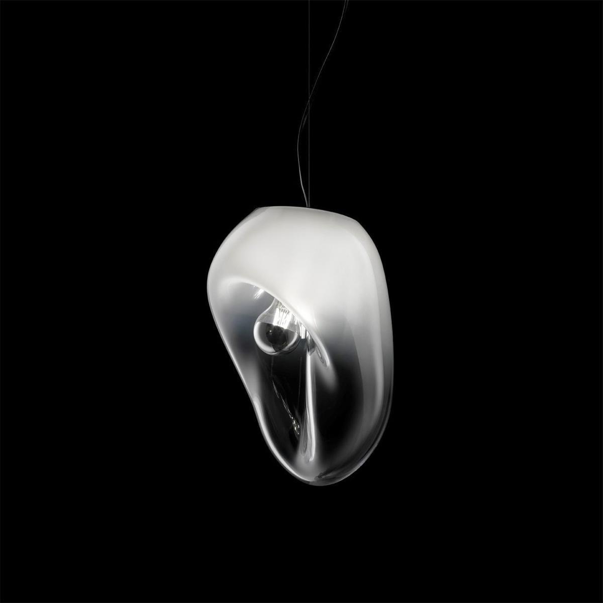 Lampe Plafonnier en Verre Soufflé | Design Épuré et Atmosphère Sereine