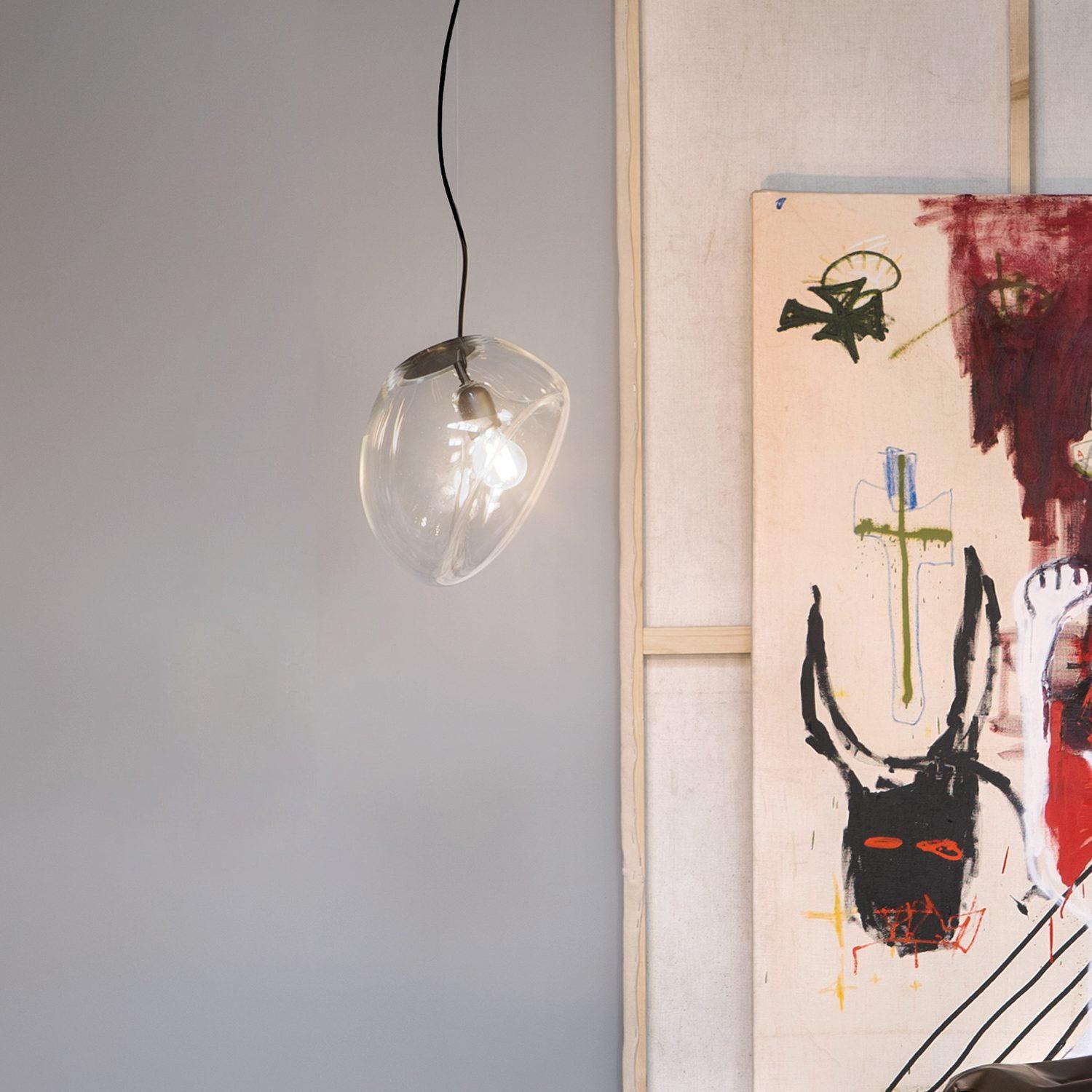 Lampe Plafonnier en Verre Soufflé | Design Épuré et Atmosphère Sereine