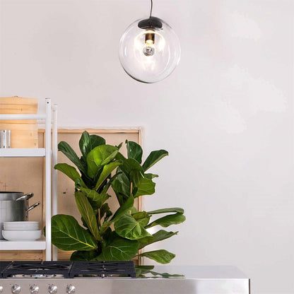 Lampe Plafonnier en Verre Soufflé | Design Épuré et Atmosphère Sereine