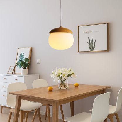 Lampe Suspendue en Bois Nordique | Design Élégant et Ambiance Chaleureuse
