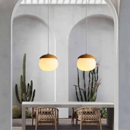 Lampe Suspendue en Bois Nordique | Design Élégant et Ambiance Chaleureuse