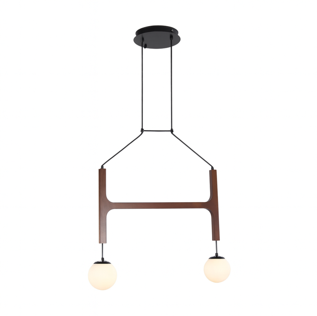 Lampe Pendante Moderne en Bois et Verre | Élégance et Confort pour Votre Intérieur