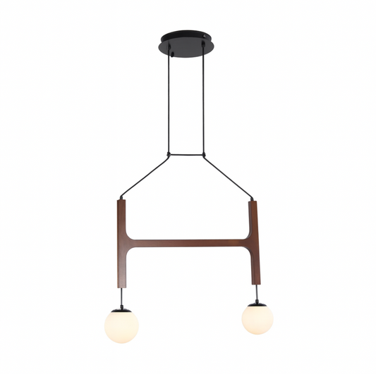 Lampe Pendante Moderne en Bois et Verre | Élégance et Confort pour Votre Intérieur