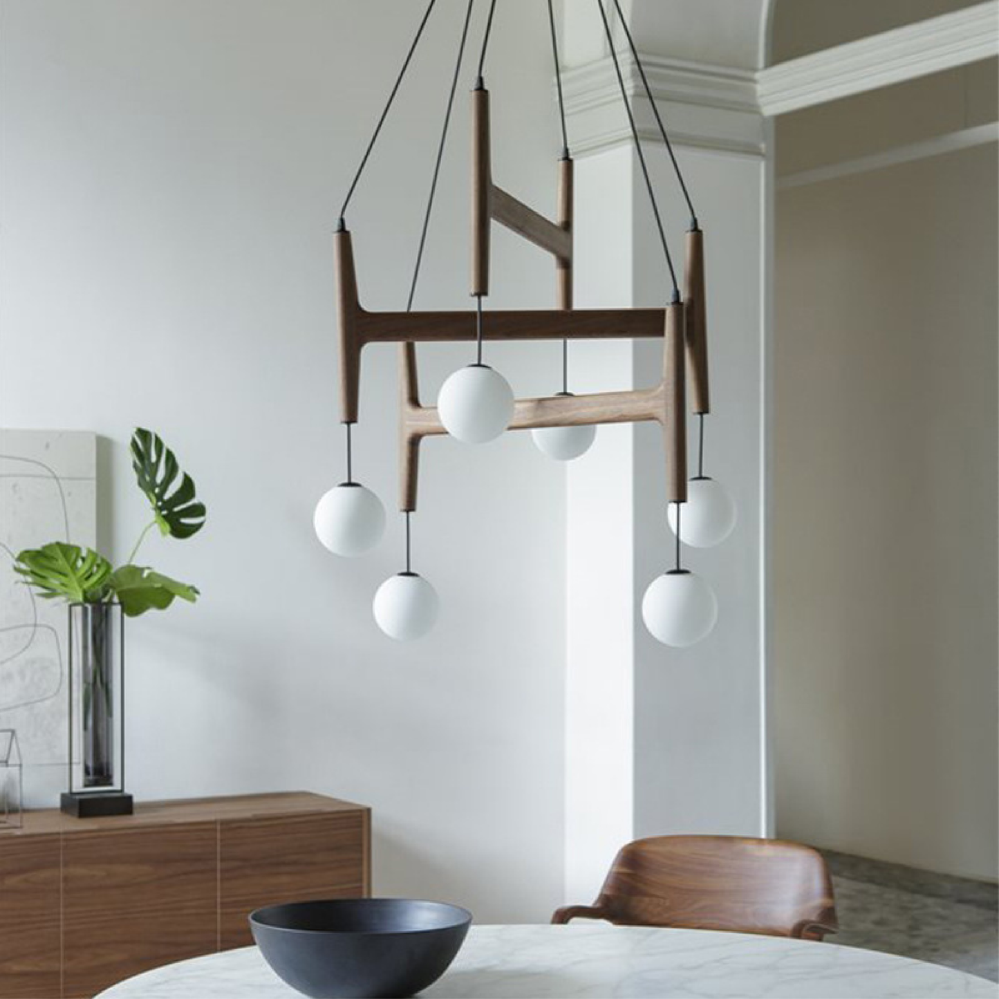 Lampe Pendante Moderne en Bois et Verre | Élégance et Confort pour Votre Intérieur